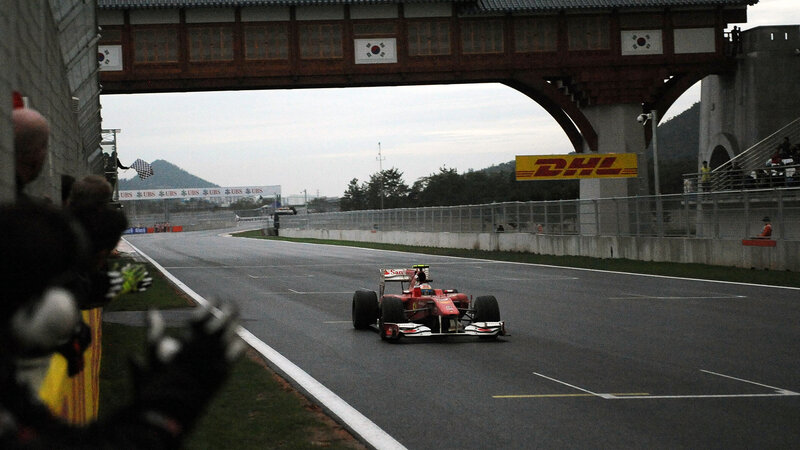 Red Formula One Car — Competitive, Afternoon