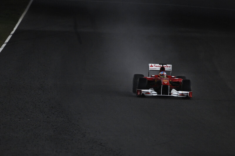 Red Formula One Car — Dark
