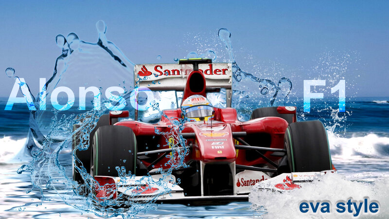Red Formula One Car — Dramatic, Afternoon