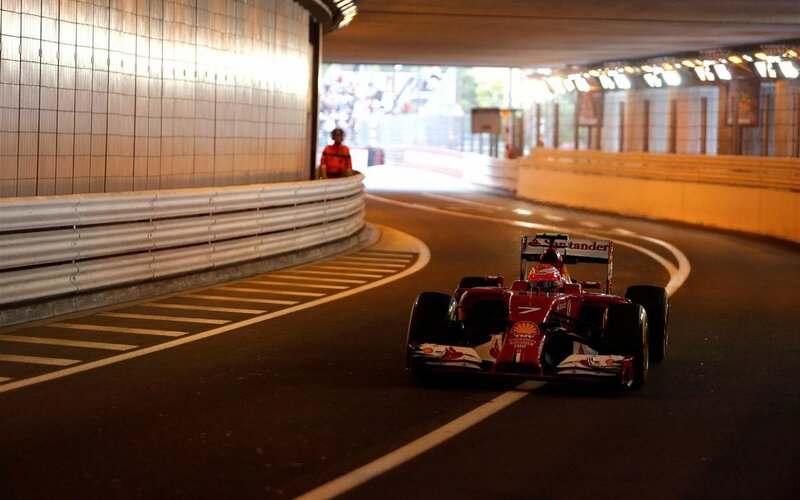 Red Formula One Car — Dramatic, Night, Photograph, Tunnel