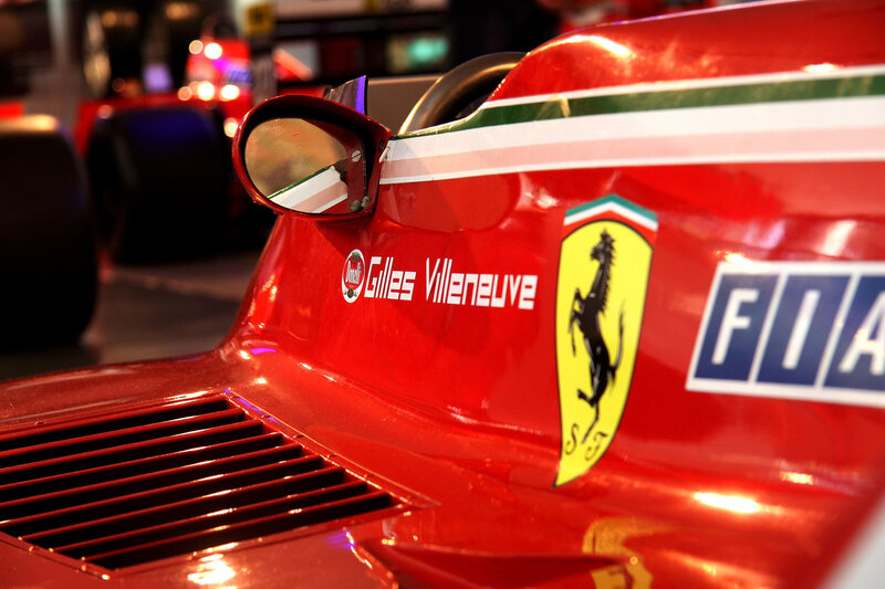 Red Formula One Car — Dramatic, Night