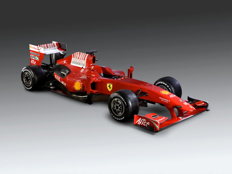 Red Formula One Car — Dramatic, Photograph, Shell Logo