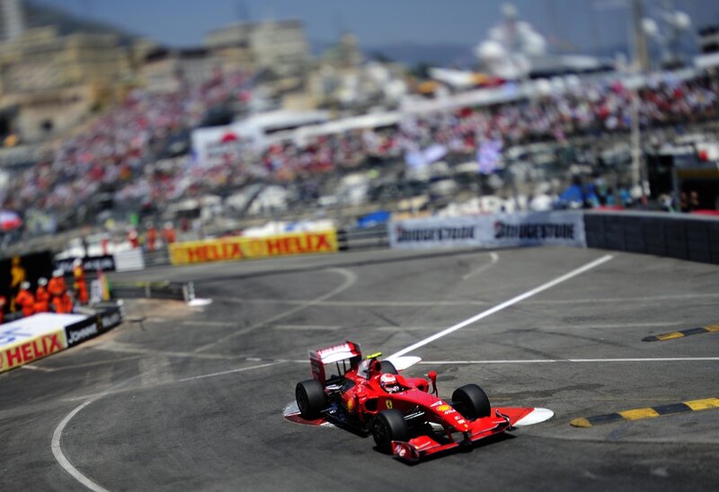 Red Formula One Car — Dynamic, Afternoon, Photograph, Crowd, Race Track, Driver