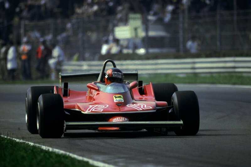Red Formula One Car — Dynamic, Afternoon, Photograph, Driver, Race Track, Spectators, Fence
