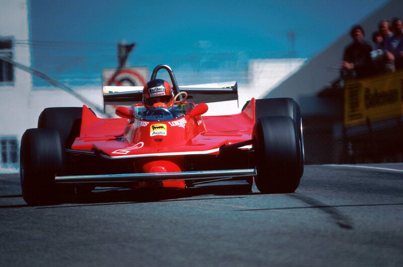 Red Formula One Car — Dynamic, Afternoon, Photograph, Driver, Race Track, Spectators