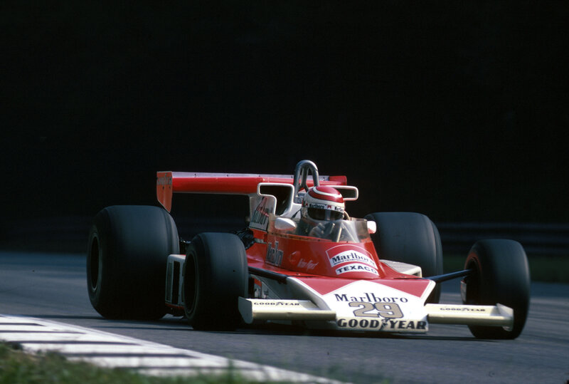 Red Formula One Car — Dynamic, Afternoon, Photograph, Driver, Racing Track, Tires, White