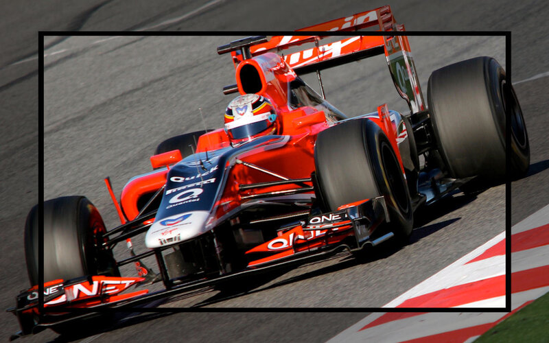 Red Formula One Car — Dynamic, Afternoon