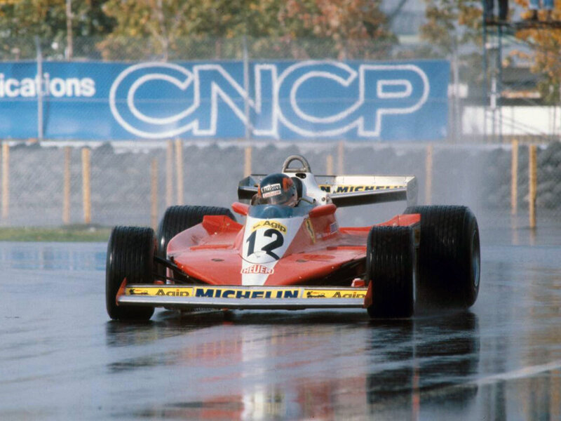 Red Formula One Car — Dynamic, Autumn