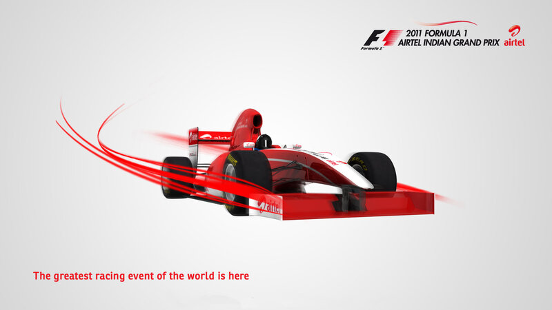 Red Formula One Car — Dynamic, Digital Art