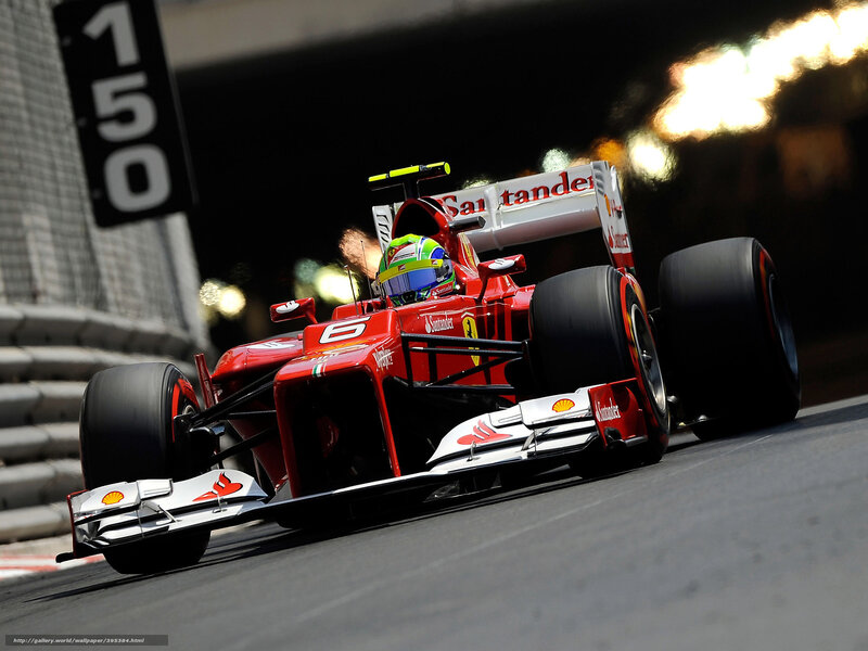 Red Formula One Car — Dynamic, Night, Photograph, Driver, Track, Sign
