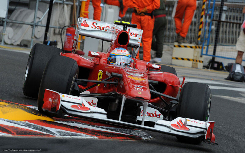 Red Formula One Car — Dynamic, Photograph, Driver, Pit Crew