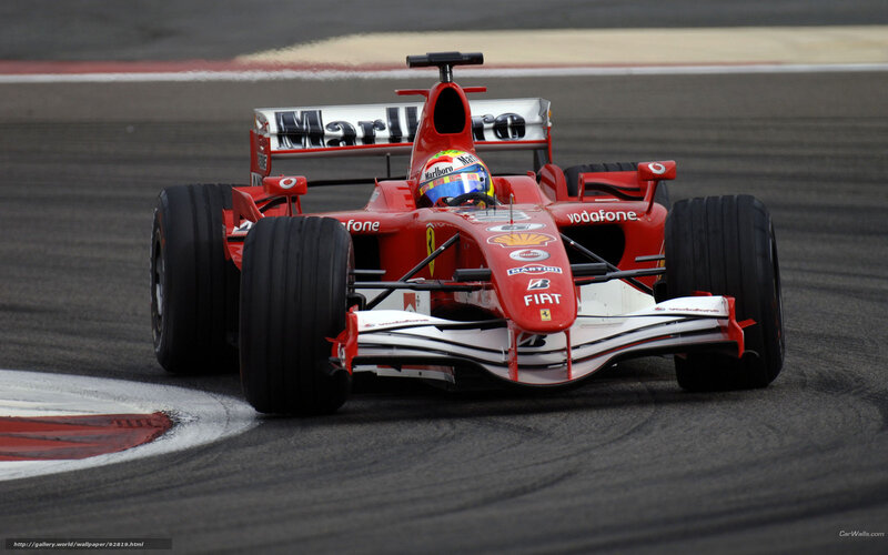 Red Formula One Car — Dynamic, Photograph, Driver, Race Track, Tire Marks
