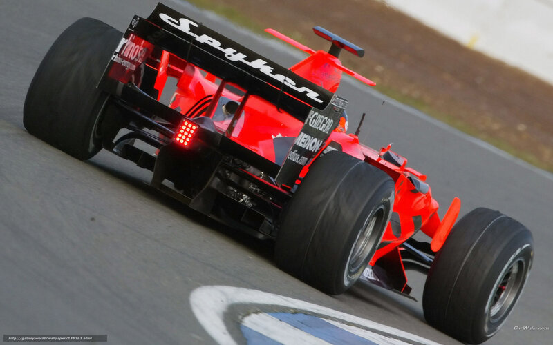 Red Formula One Car — Dynamic, Photograph, Race Track, Tires