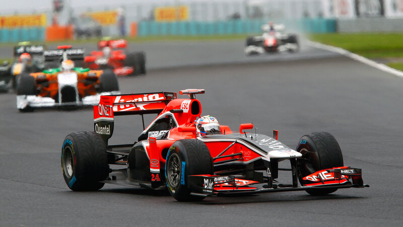 Red Formula One Car — Dynamic, Photograph, Racing Cars, Racetrack