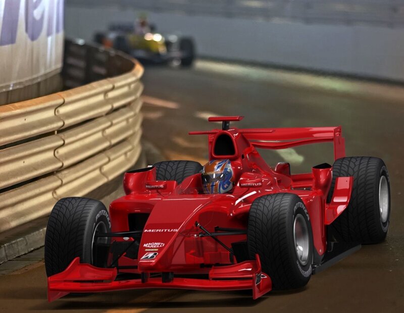 Red Formula One Car — Dynamic
