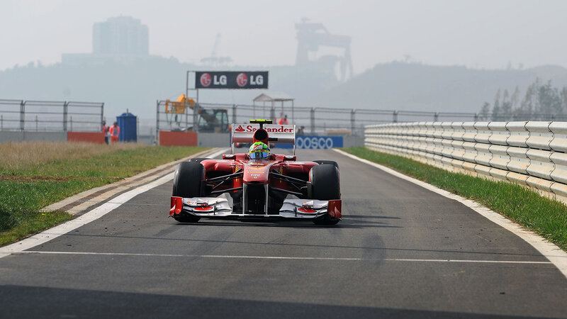 Red Formula One Car — Hazy