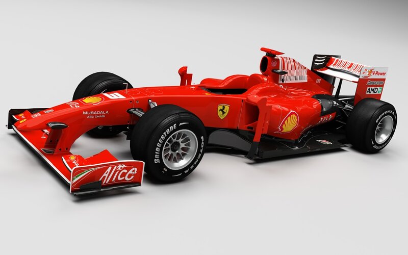 Red Formula One Car — Neutral, 3d Render, Shell
