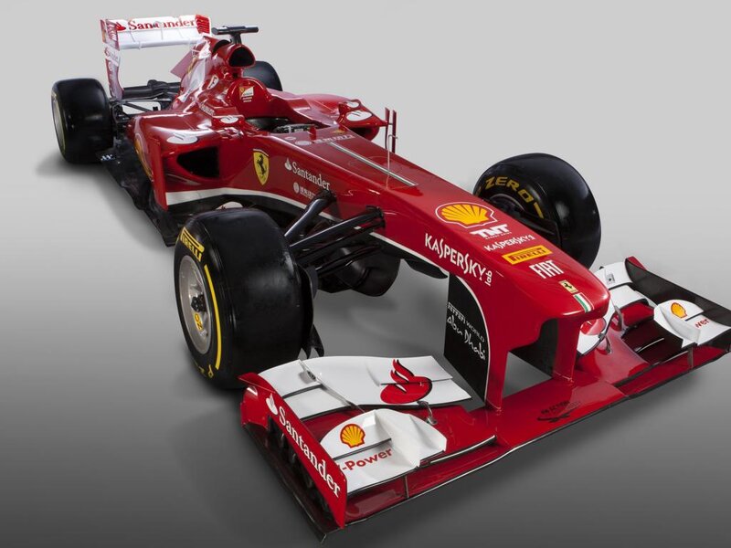 Red Formula One Car — Neutral, Photograph, Santander, Shell