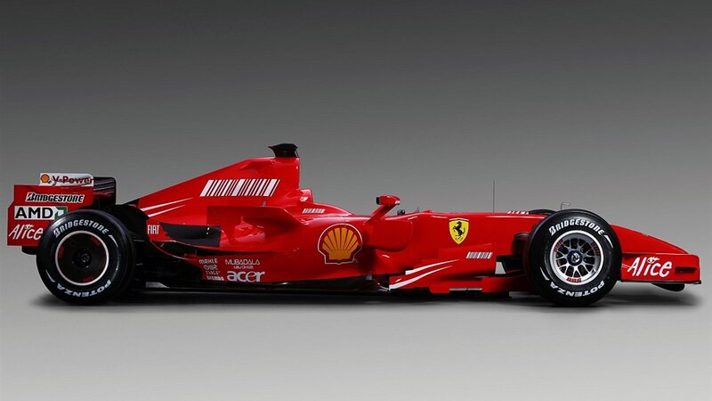 Red Formula One Car — Neutral, Photograph, Shell, Bridgestone, Acer