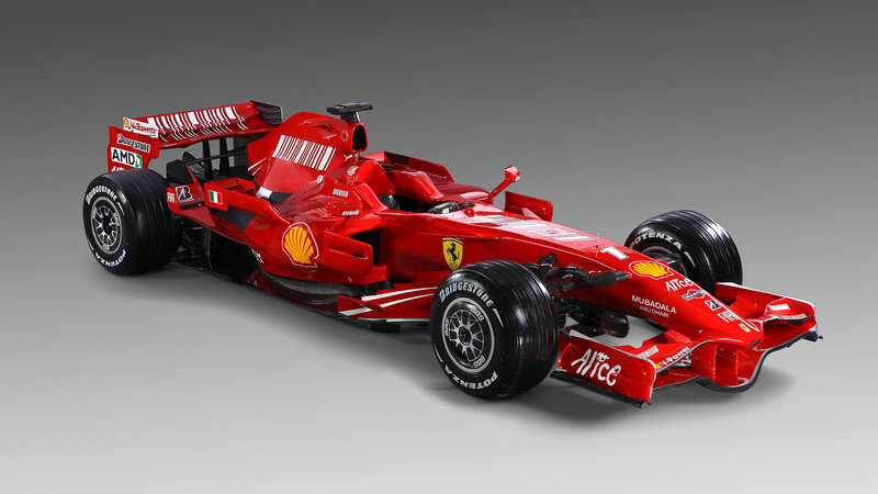 Red Formula One Car — Neutral, Photograph, Shell, Bridgestone, Amd, Alice