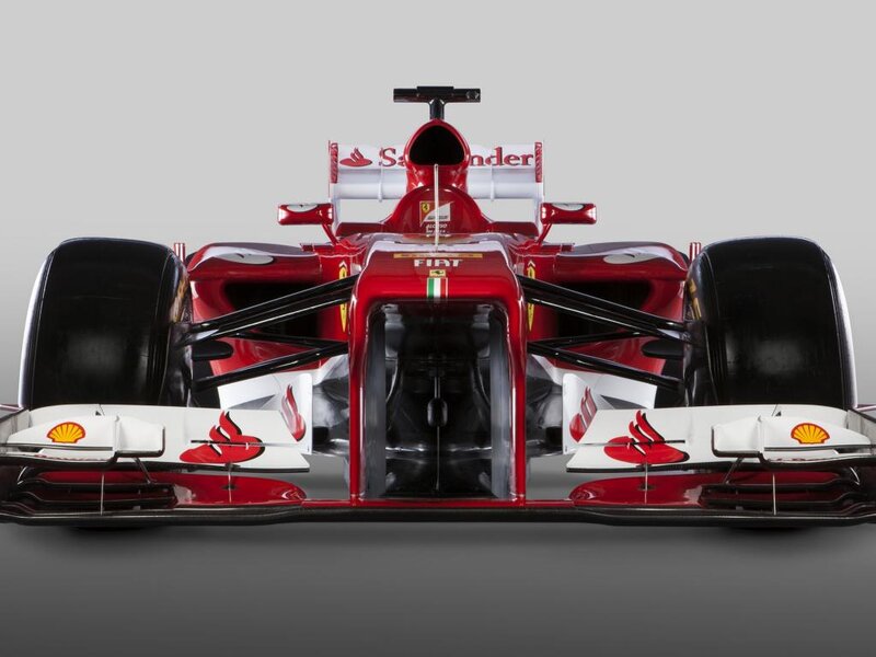 Red Formula One Car — Neutral, Photograph, Shell, Santander