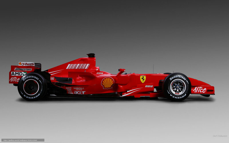 Red Formula One Car — Neutral, Photograph, Shell