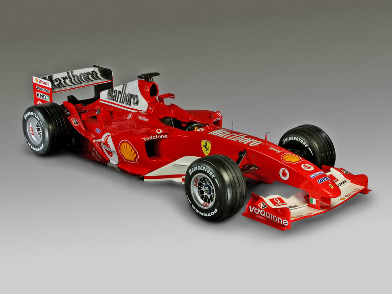 Red Formula One Car — Neutral, Photograph, Sponsor Logos