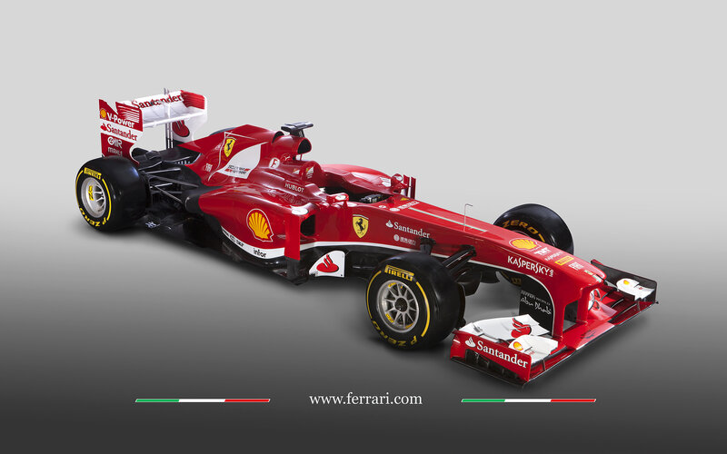 Red Formula One Car — Neutral, Photograph, Sponsors, Tires, Wings