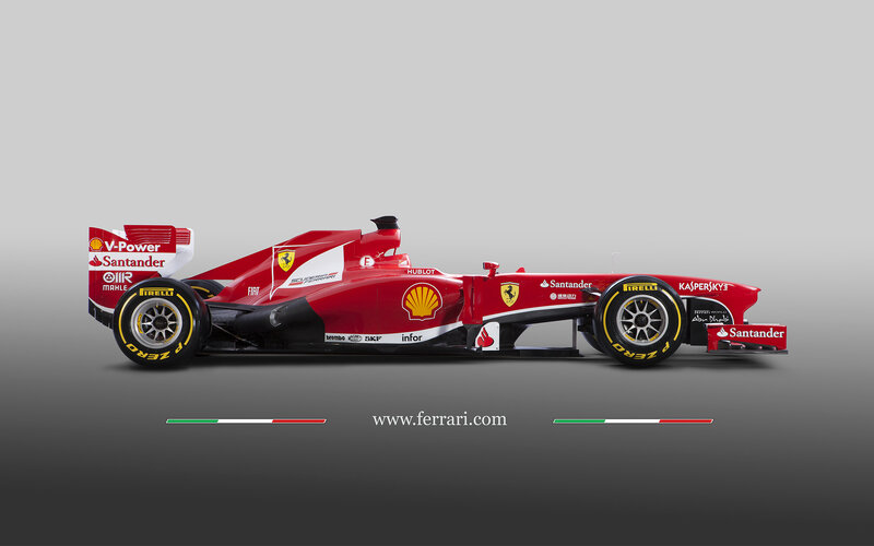 Red Formula One Car — Neutral, Photograph, Sponsors, Wheels