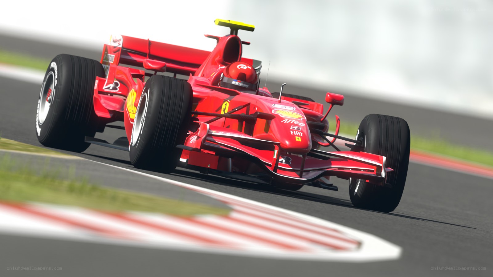 red formula one car on track