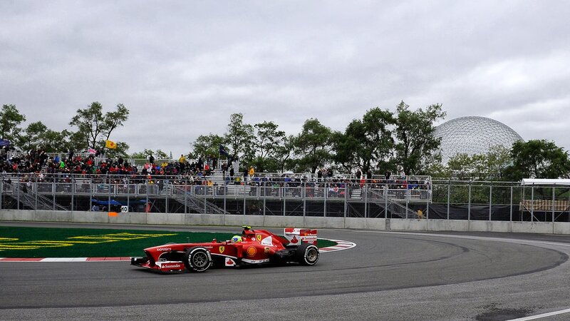 Red Formula One Car — Overcast, Afternoon