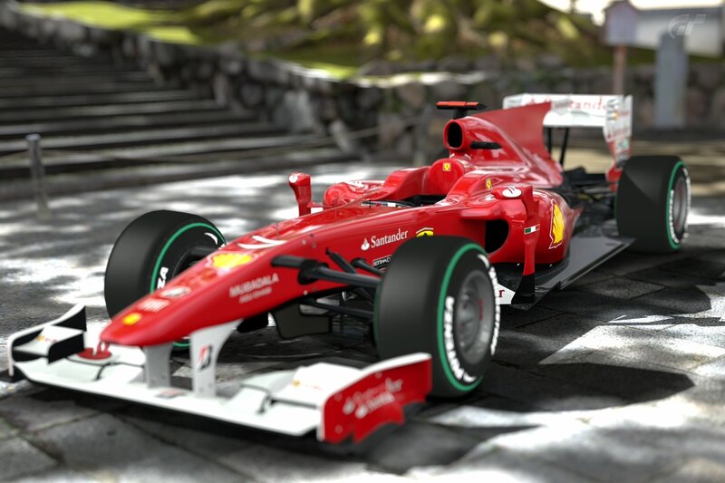 Red Formula One Car — Static, Afternoon