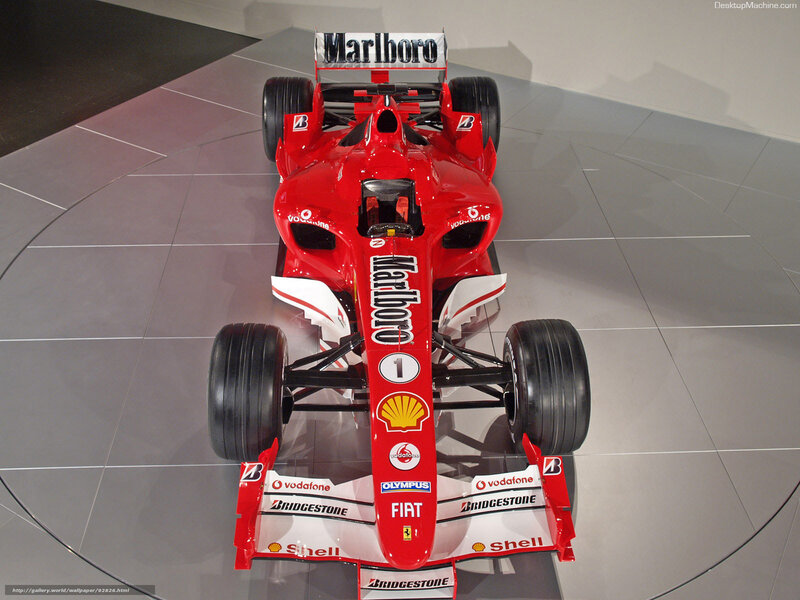 Red Formula One Car — Static, Photograph, Marlboro