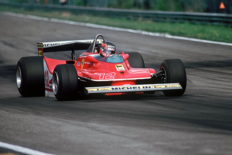Red Formula One Car — Tires