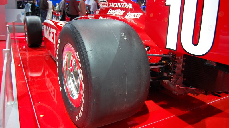 red formula one car wheel