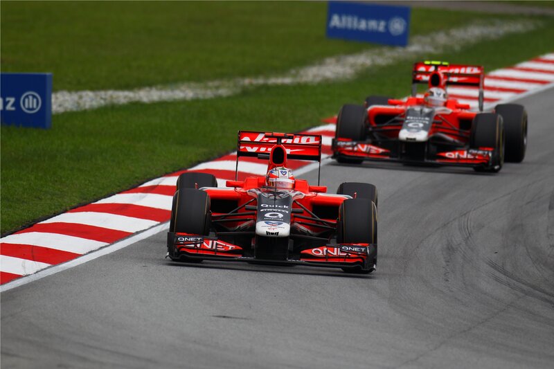 Red Formula One Cars — Competitive, Afternoon