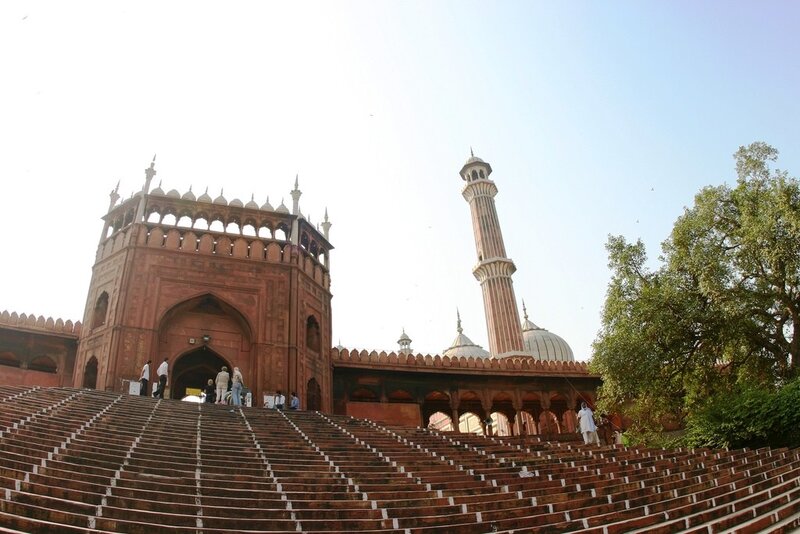 Red Fort mosque steps