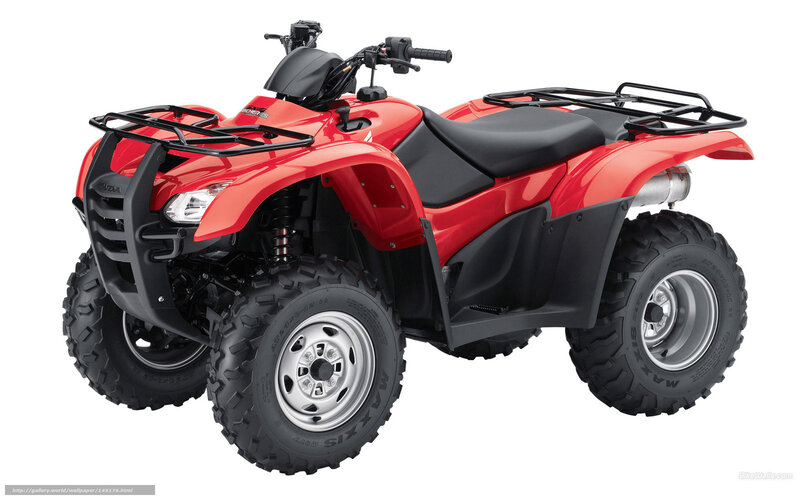 red four-wheeler ATV