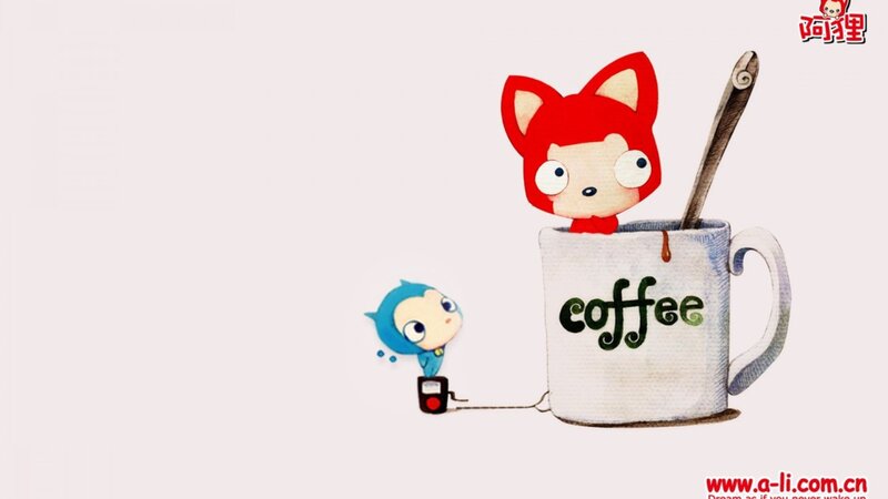 Red Fox Character in Mug
