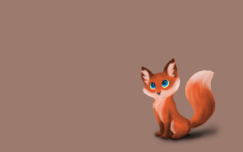Red Fox Cub — Orange