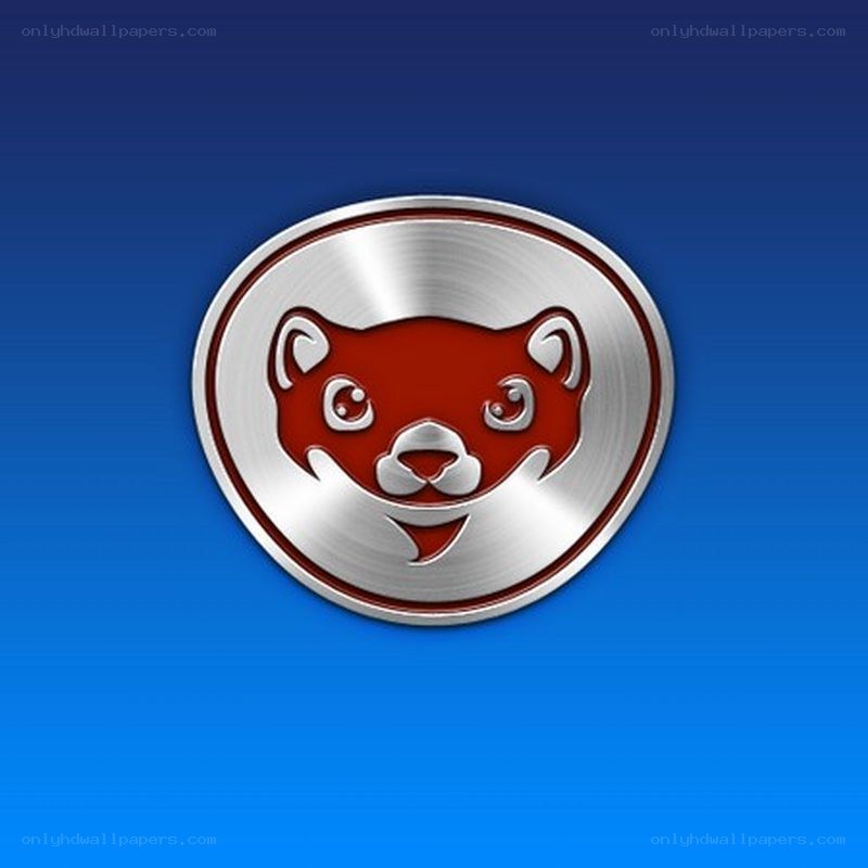 red fox logo on metal emblem