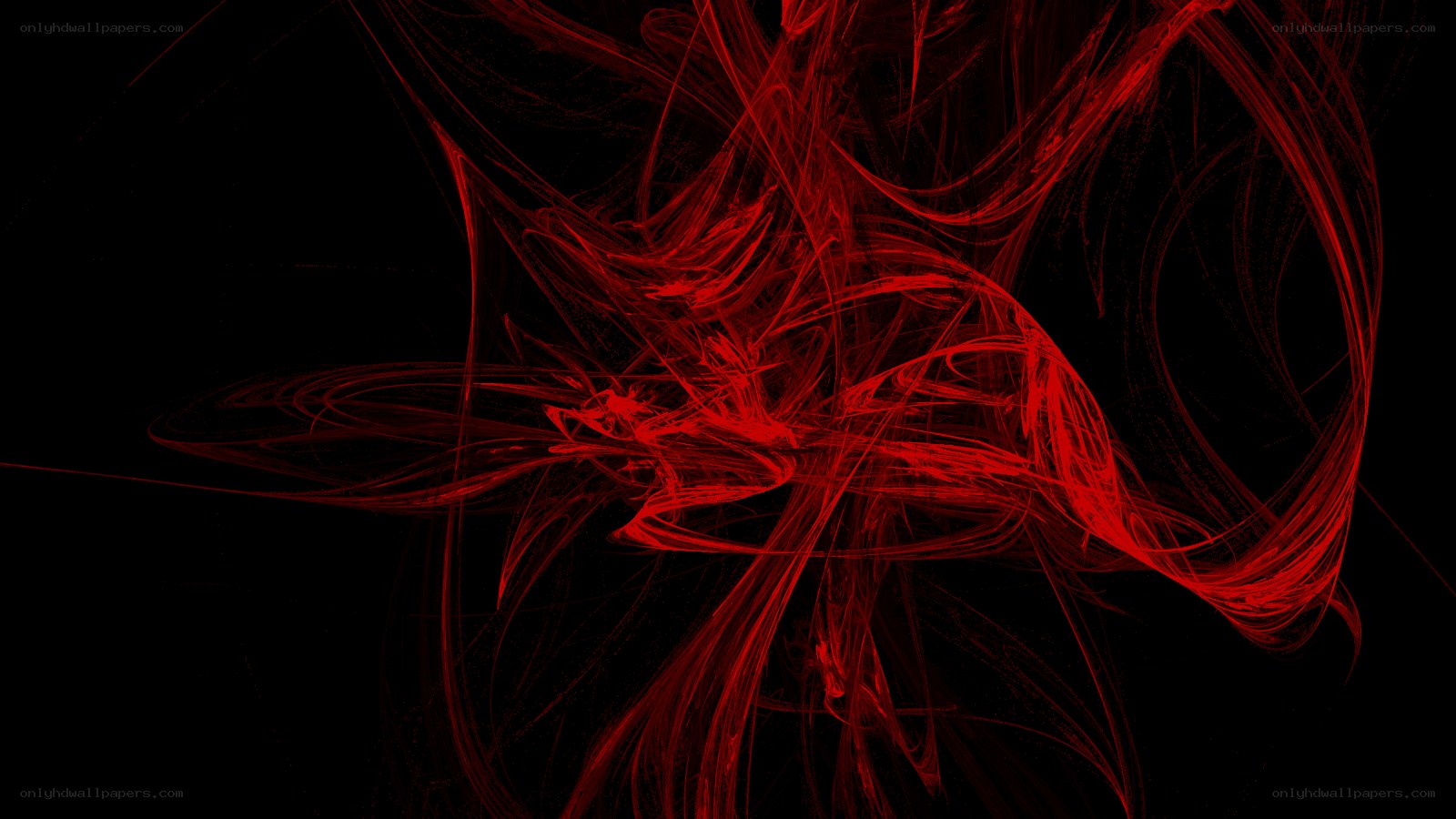 Red fractal abstract art