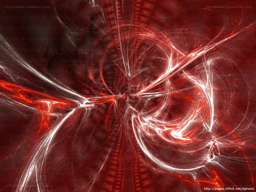 Red fractal abstract art