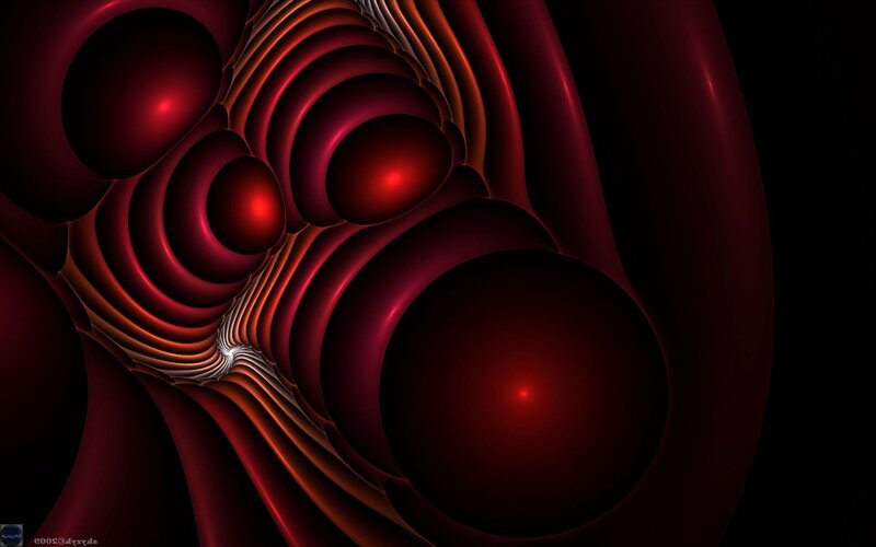 Red fractal abstract design
