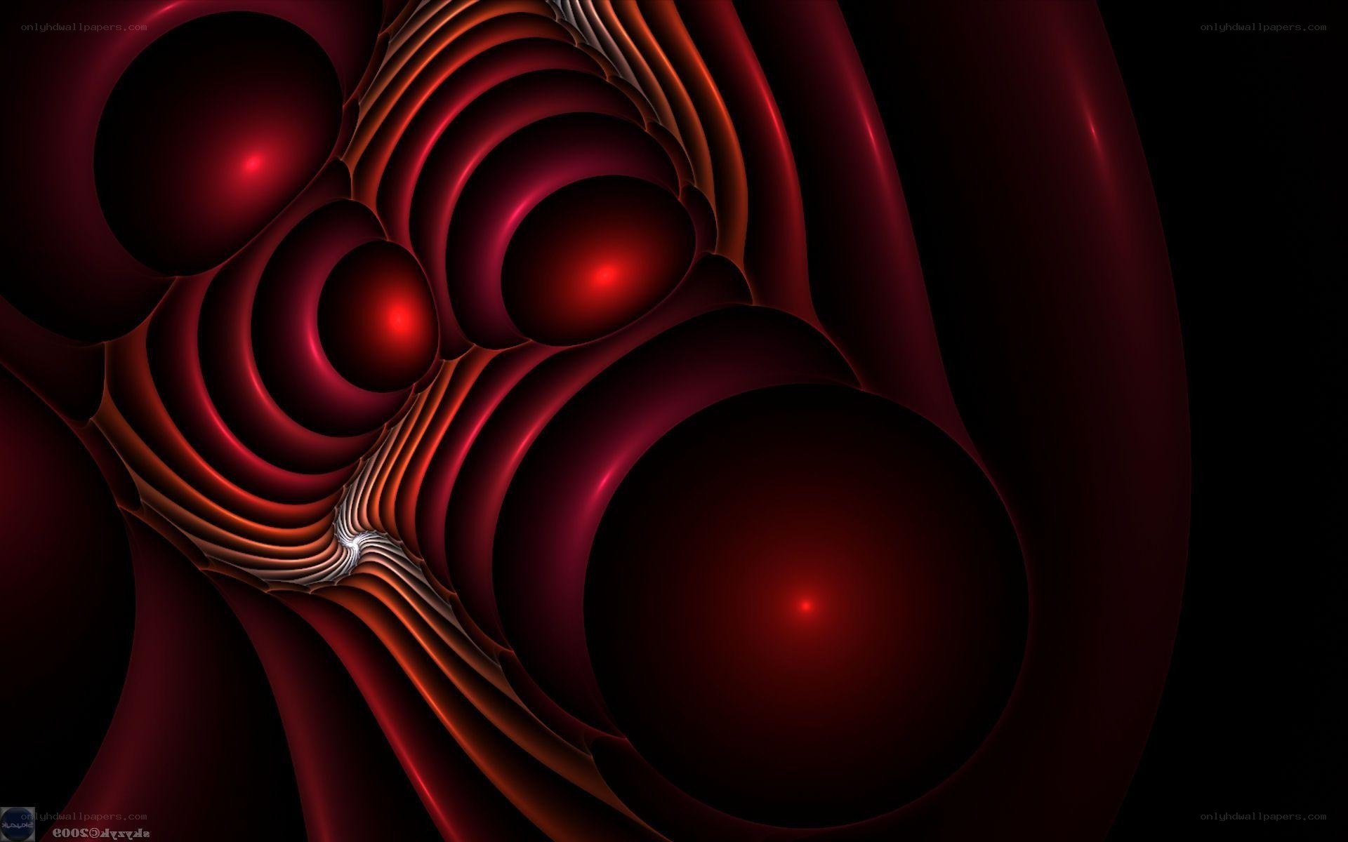 Red fractal abstract design