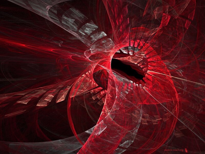 Red fractal abstract design