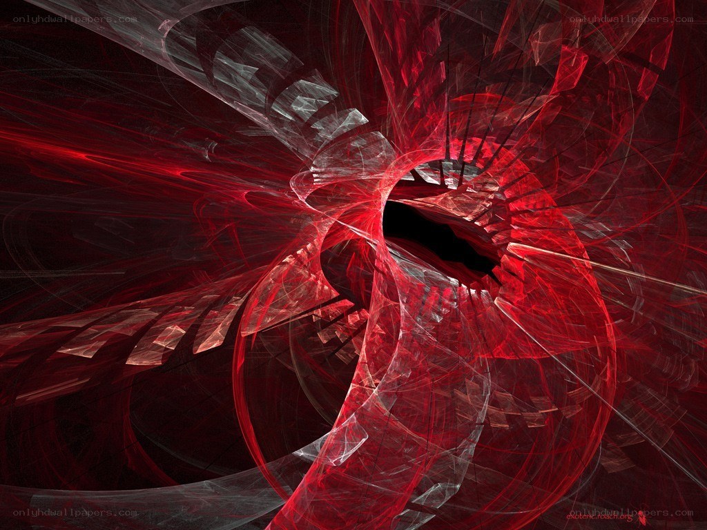 Red fractal abstract design