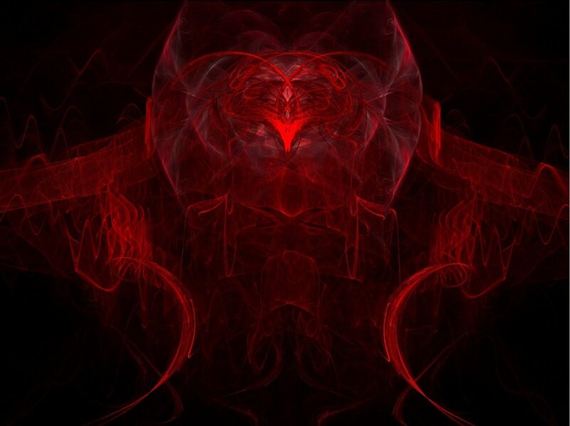 red fractal abstract design