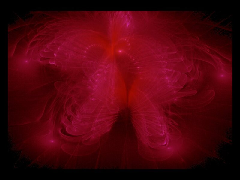 Red Fractal Butterfly