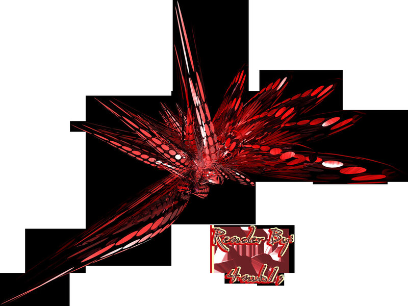 Red fractal dragon design